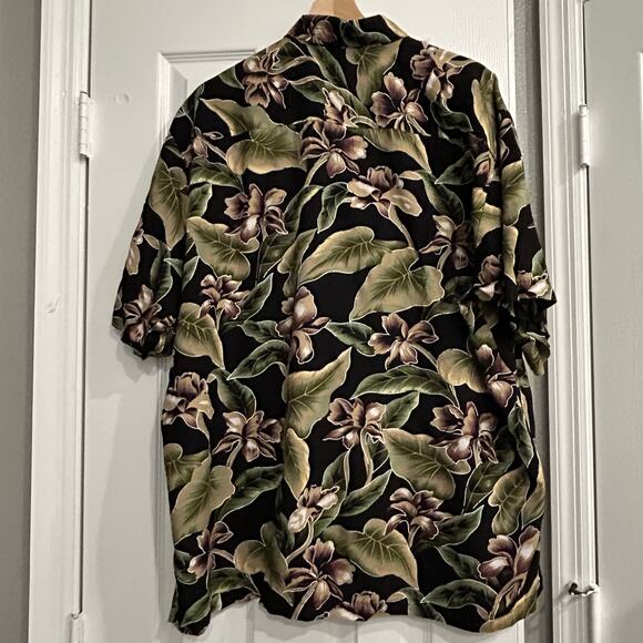 Tori Richard Hawaiian Shirt Men’s XXL Black Floral Aloha Button Up big and tall - Picture 2 of 3